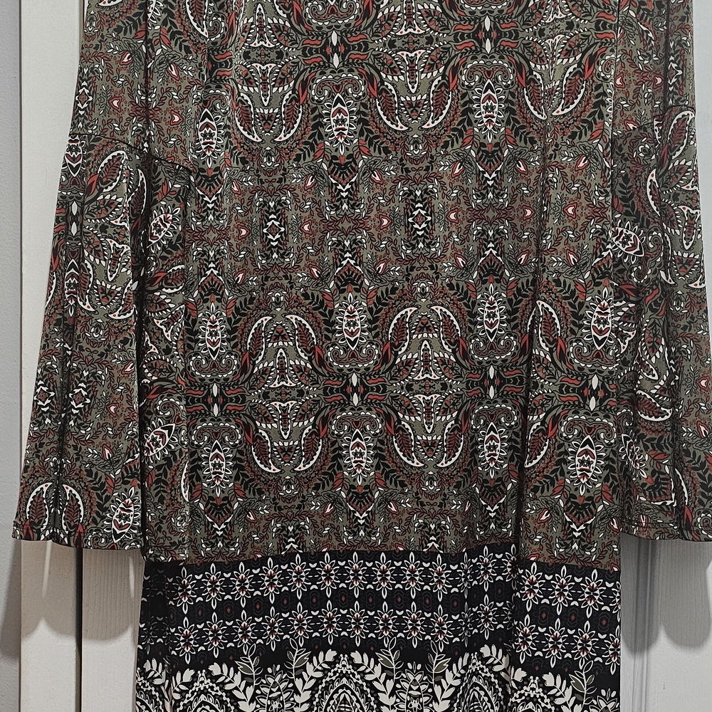 Tacera Multicolor Floral Long Sleeve Dress